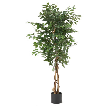 Wasco Artificial Ficus Tree, Green, 31.5 W X 31.5 D X 59 H