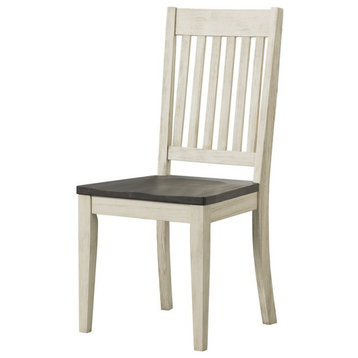 A-America Huron Slatback Dining Side Chair in Cocoa and Chalk (Set of 2)