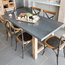 Cube Zinc Studded Dining Table, 180 Cm
