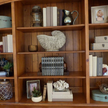 Bookcase before and after