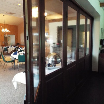 Interior room divider - stacking doors