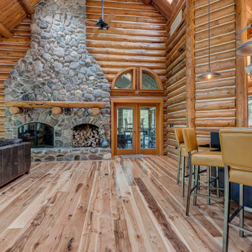 Modern Log Cabin Kitchen