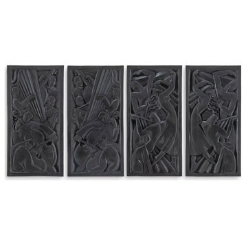Carved Bronze Wall Objects (4) | Eichholtz Senza Tempo