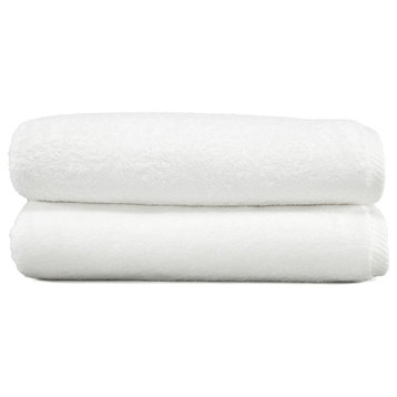 Linum Home Soft Twist Bath Towels, Set of 2, White
