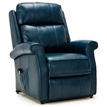 Lehman Navy Blue Traditional Lift Chair