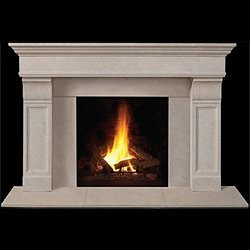 Milford Stone Fireplace Mantel - Indoor Fireplaces