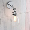 Industrial Vintage Single Sconce 1-Light Wall Sconce Wall Lamp, Chrome
