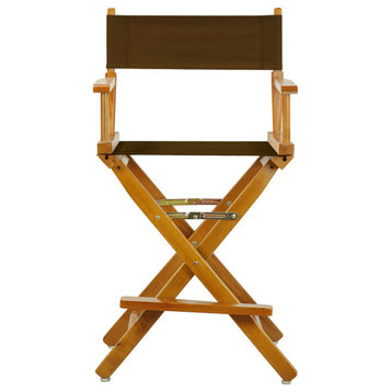 24" Director's Chair Honey Oak Frame, Brown Canvas