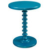 Round Spindle Table in Teal Finish