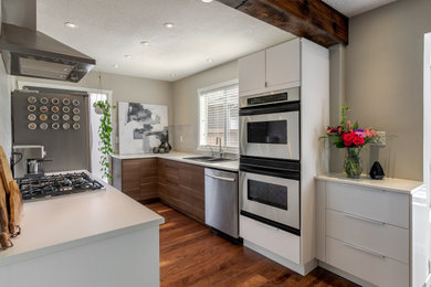 Example of a minimalist kitchen design in Other