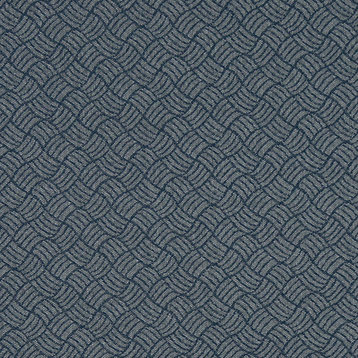 Navy Blue Geometric Heavy Duty Crypton Fabric By The Yard