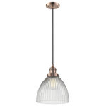 Innovations Lighting - 1-Light Seneca Falls 9.5" Pendant, Antique Copper - One of our largest and original collections, the Franklin Restoration is made up of a vast selection of heavy metal finishes and a large array of metal and glass shades that bring a touch of industrial into your home.