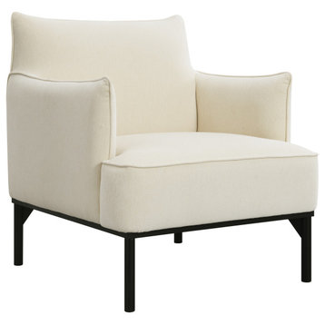 Gatsby Fabric Accent Chair, Ivory