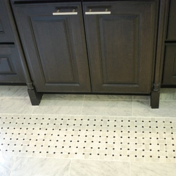 Mosaic floor with floor heat