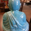 Sitting Buddha Statue, Turquoise Blue Finish