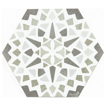 Ribera Peel & Stick Hexagon Floor Tiles, Box
