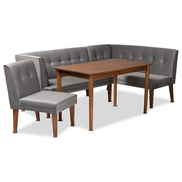 Chelsey Mid-Century Modern Dining Collection, 4-Piece Set
