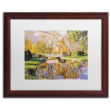 Glover 'Reflections of the White Bridge' Art, Wood Frame, 16"x20", White Matte