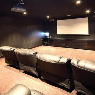 Home theater - contemporary home theater idea in Sunshine Coast