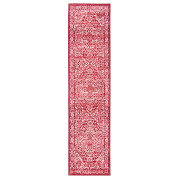 Safavieh Brentwood Bnt832Q Traditional Rug, Red and Ivory, 2'0"x8'0" Runner