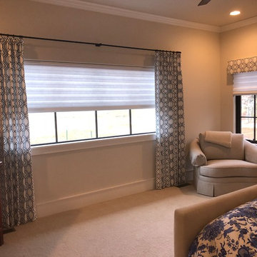 Custom Drapery and Fabric Cornice - Bedroom