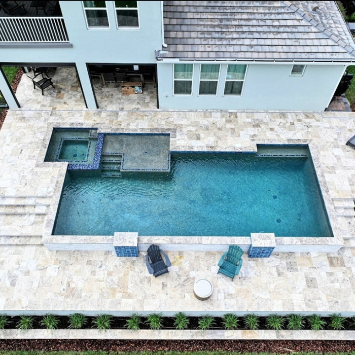 Contemporary Pool with Elevated Design in Winter Garden, Florida