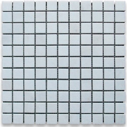 Stone Center Online - Thassos White 1 x 1 Square Mosaic Tile Honed - Marble from Greece - Mosaic Tile