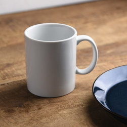 11.5cmシンプル切立マグカップ ホワイト[日本製/美濃焼/洋食器] - マグカップ