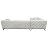 ACME Atronia Sectional Sofa With 4 Pillows, Beige Fabric