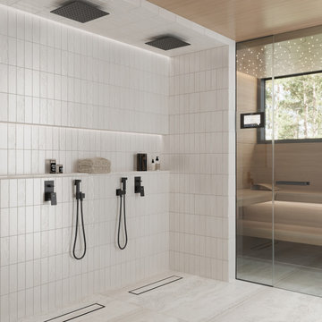 White 2.5x8 Glossy Matte Subway Ceramic Tile