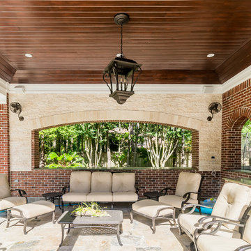 Wilding Estates Attached Cabana with Summer Kitchen