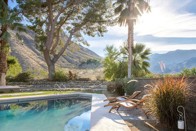 Mid-century modern pool photo in Other