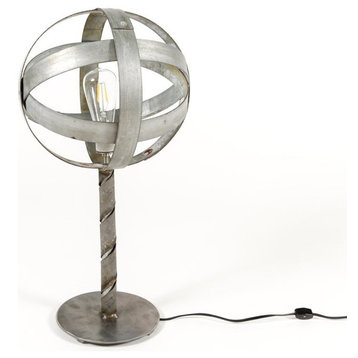 Wine Barrel Desk Lamp - Tavoci - Made from CA wine barrel rings.