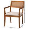 Aysha Fabric 2-Piece Armchair Set, Beige