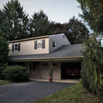 Installing Timber Bark James Hardie Plank Siding in in Richboro, PA