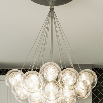KADUR | Custom Blown Glass Chandelier | Contemporary Kitchen Cluster Light