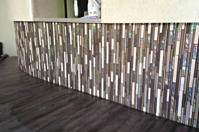 Glass Tile for Dentist Office Receptionist Counter