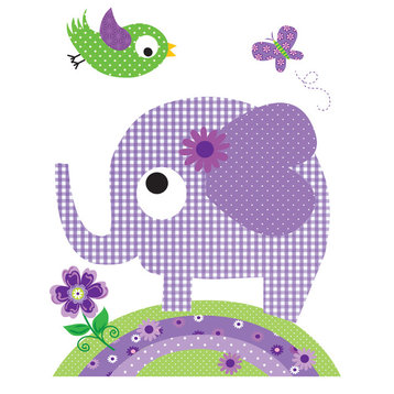 Purple Animals Print, 3-Piece Set, 8"