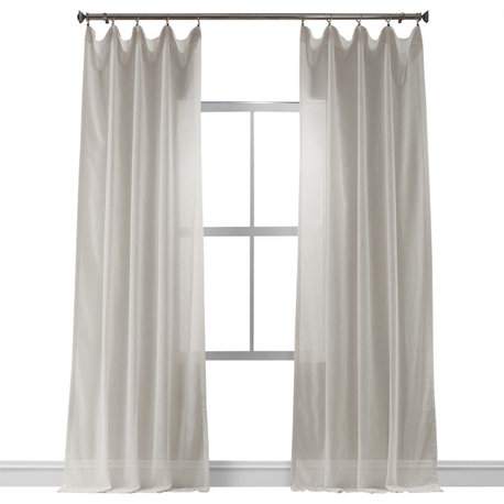 Gardenia FauxLinen Sheer Curtain 1 Panel, 50"x108"
