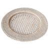 Artifacts Rattan™ Open Weave Charger, White Wash, 13"x13"