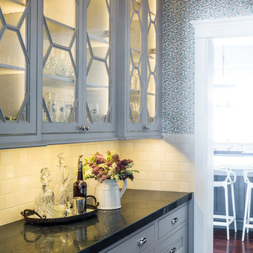 White Cabinets Black Countertops Butlers Pantry St. Louis, MO