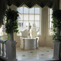 Indoor White Stone Fountain - Indoor Fountains
