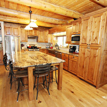 Knotty Alder Rustic Kitchen, Kimberly Idaho
