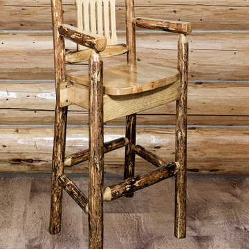Glacier Country Collection Captain's Barstool