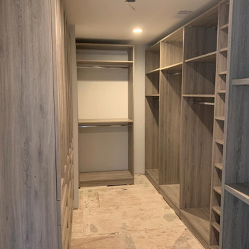 Light Brown Wooden Custom Closet: A Functional and Stylish Storage Solution