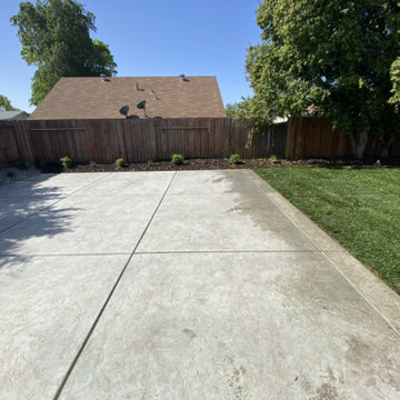Stamped Concrete and Sod Installation