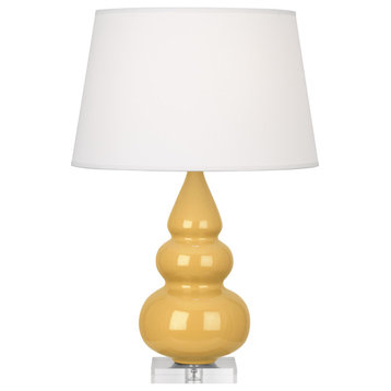 Small Triple Gourd Accent Lamp, Sunset Yellow