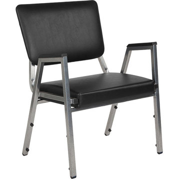 Hercules 1500 lb. Rated Black Antimicrobial Vinyl Bariatric Arm Chair