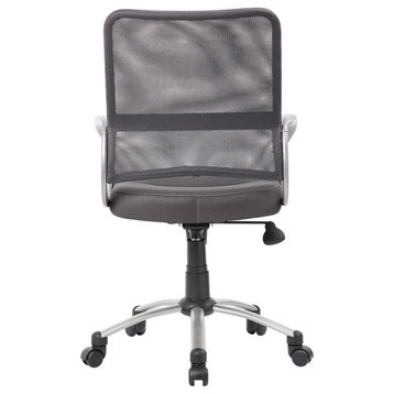 Boss Mesh Back With Pewter Finish Task Chair