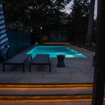 Modern Pool, Privacy Fence & Outdoor Living Retreat